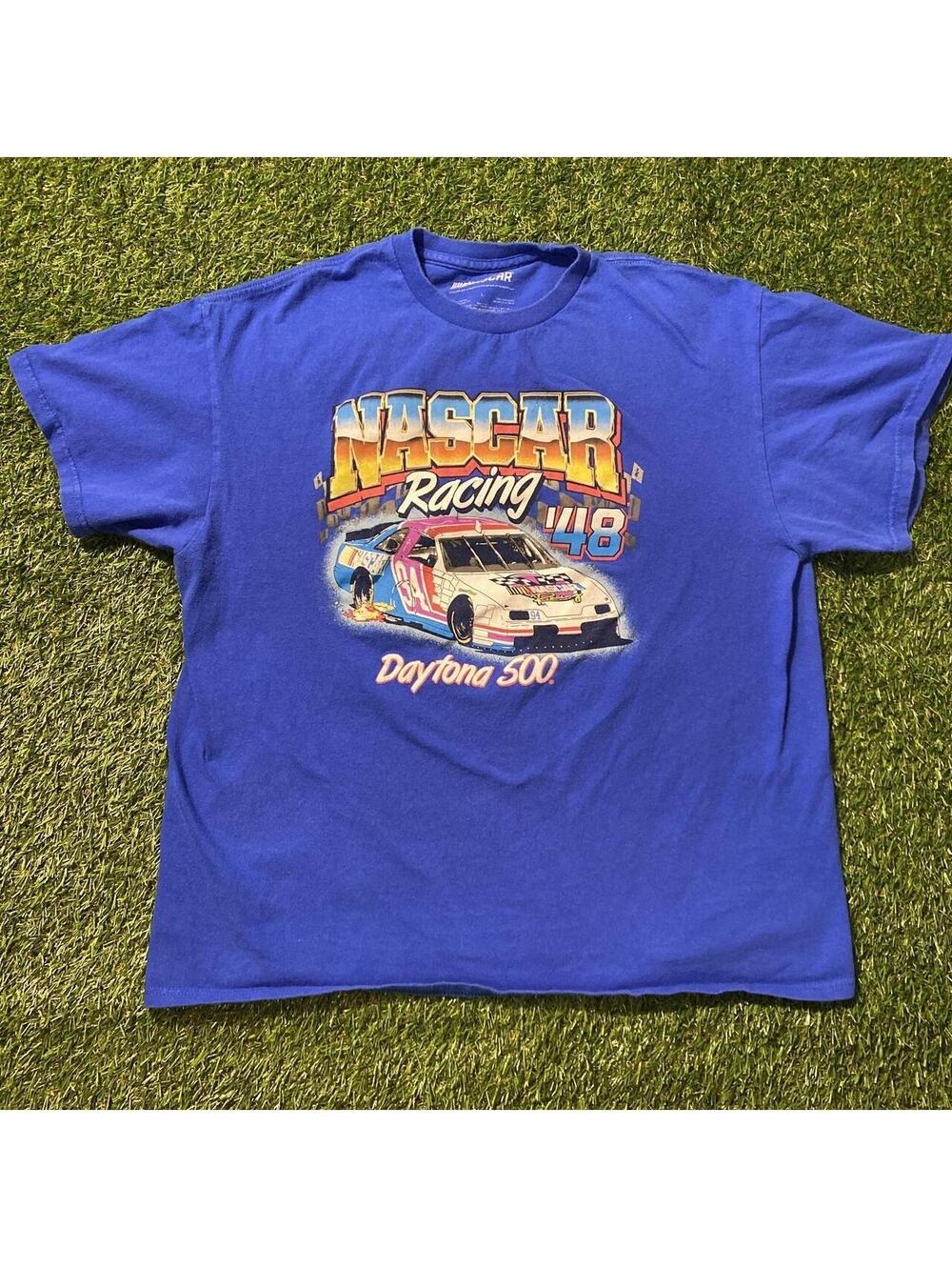 Y2K NASCAR Daytona 500 Racing blue tee